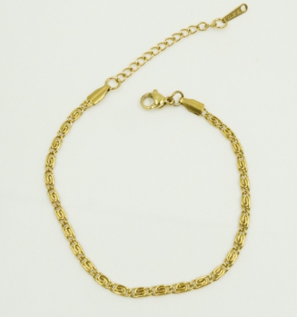 PULSERA RODIO CARACOL DORADO