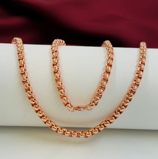 CADENA ACERO INOXIDABLE BOLAS ROSA