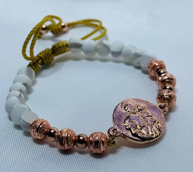 PULSERA NEOPRENO RODIO MEDALLA