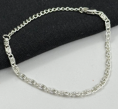 PULSERA RODIO CARACOL PLATIZADA