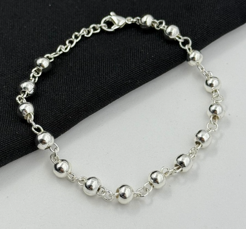 PULSERA RODIO PLATIZADA BOLAS