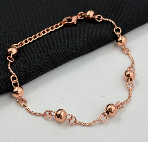 PULSERA RODIO ROSA BOLAS