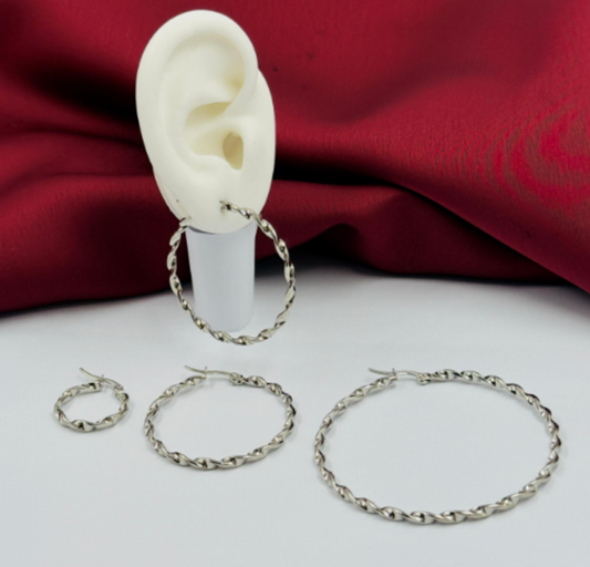 CANDONGA ACERO INOXIDABLE PLATEADO SENCILLA ESPIRAL
