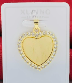 DIJE RODIO CORAZON DORADO