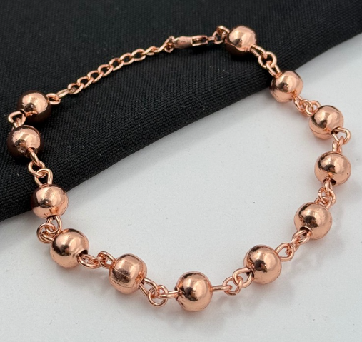 PULSERA RODIO ROSA BOLAS