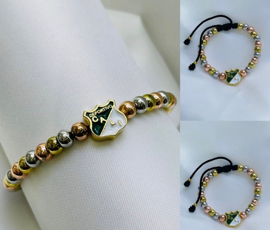 PULSERA ACERO INOXIDABLE 3 OROS CALI