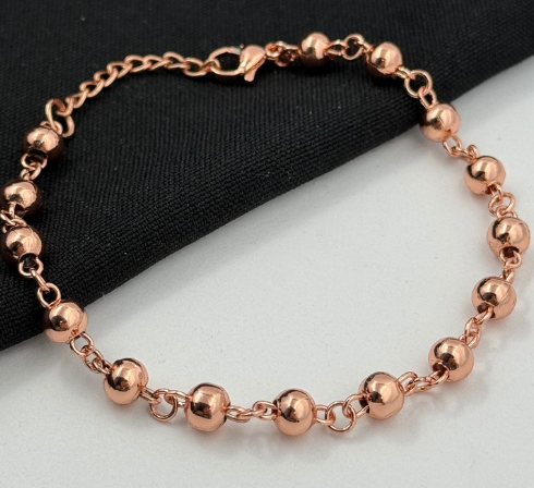 PULSERA RODIO ROSA BOLAS