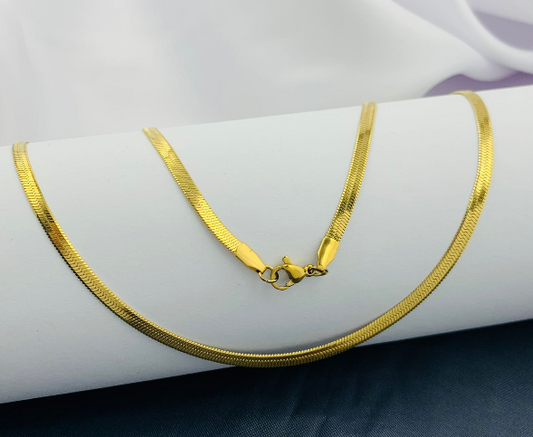 CADENA ACERO INOXIDABLE PLANA DORADO 50CM