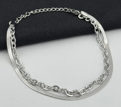 PULSERA ACERO INOXIDABLE PLATEADO