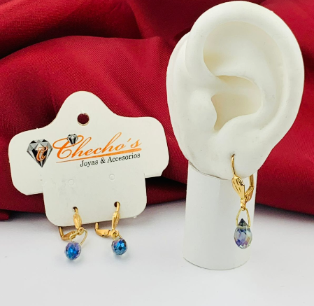 ARETE COVER GOLD COLGANTE CIRCON AZUL DORADO