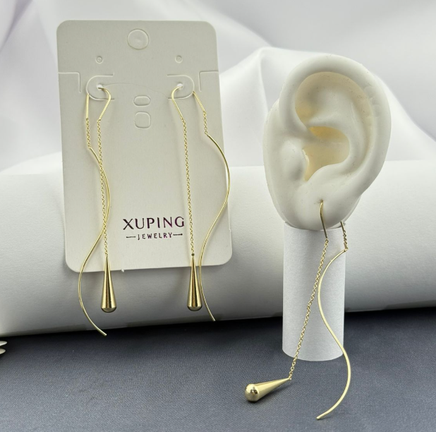 ARETE RODIO CHORRO LINGOTE COLGANDO CRESP DORADO