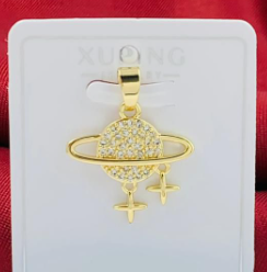 DIJE RODIO PLANETA DORADO