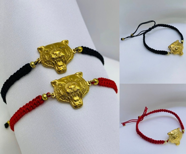 PULSERA HILO MACRAME TIGRE