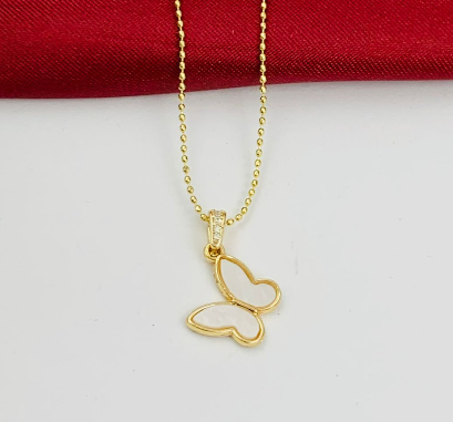 DUO RODIO MARIPOSA BLANCO DORADO