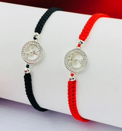 PULSERA RODIO PLATIZADO MACRAMÉ SANTOS