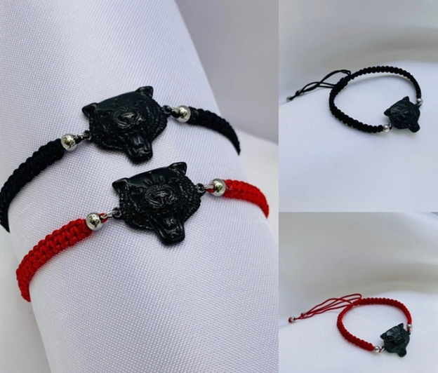 PULSERA HILO MACRAME TIGRE