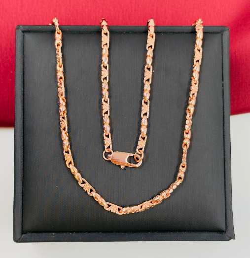 CADENA RODIO RUSTICA ROSA