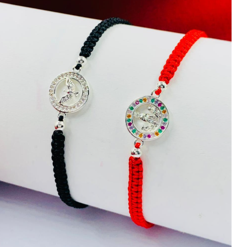PULSERA RODIO CIRCON PLATIZADO SANTOS