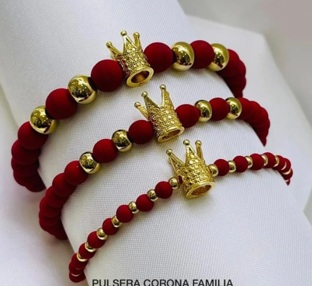PULSERA NEOPRENO ROJO CORONA