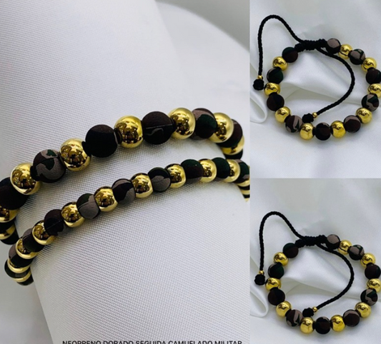 PULSERA NEOPRENO ACERO INOXIDABLE