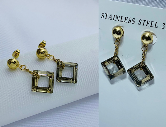 ARETE ACERO INOXIDABLE COLGANTE ROMBO CAFE