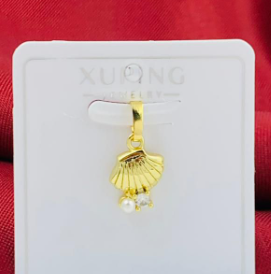 DIJE RODIO CORAL DORADO