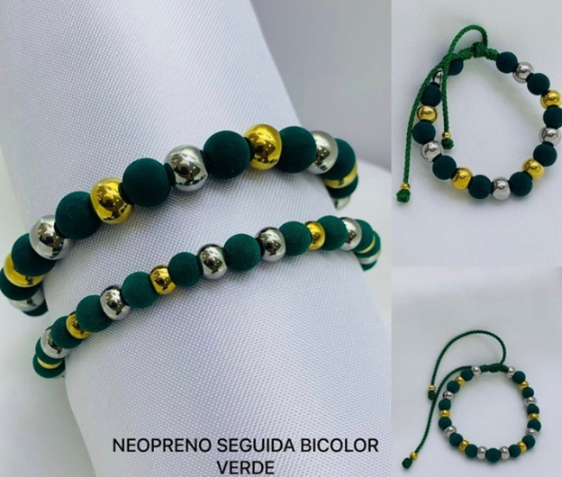 PULSERA NEOPRENO ACERO INOXIDABLE