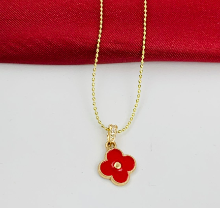 DUO RODIO VAN CLEF ROJO DORADO