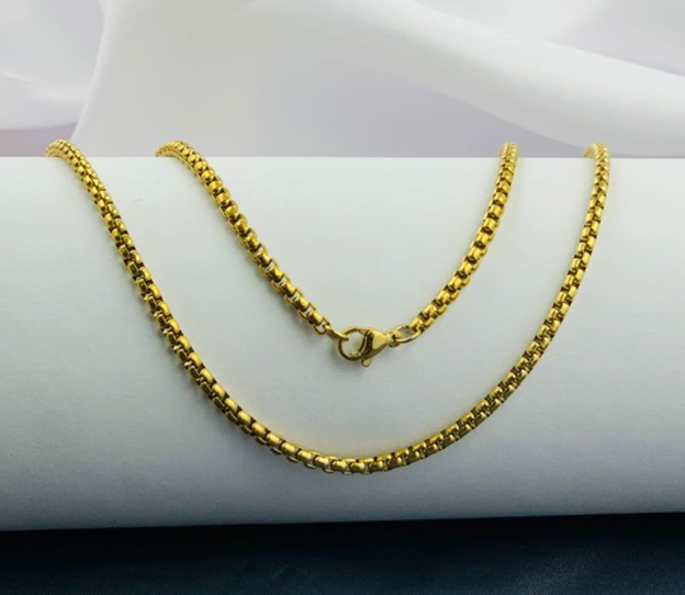 CADENA ACERO INOXIDABLE DORADO RUSTICA 50-60CM