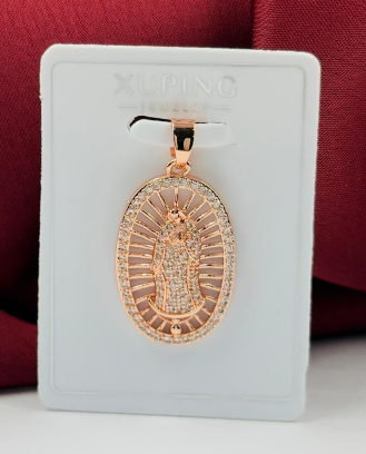 DIJE RODIO VIRGEN CIRCON BLANCO ROSA