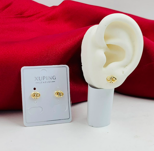TOPO RODIO GUCCI CIRCON BLANCO DORADO