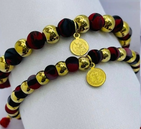 PULSERA NEOPRENO ACERO INOXIDABLE MEDALLA