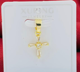 DIJE RODIO CRUZ DORADO