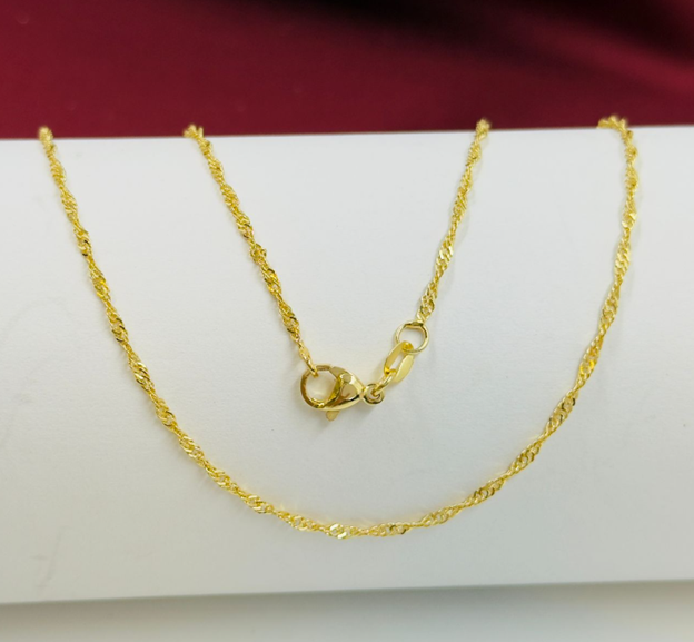 CADENA RODIO ESPIRAL DORADO 45CM