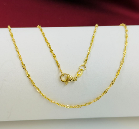 CADENA RODIO ESPIRAL DORADO 45CM
