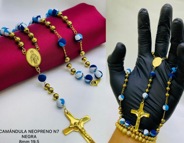 CAMANDULA ACERO INOXIDABLE NEOPRENO MILITAR AZUL
