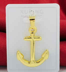 DIJE RODIO ANCLA DORADO