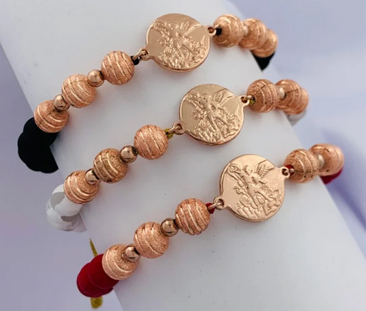 PULSERA NEOPRENO RODIO MEDALLA SAN MIGUEL