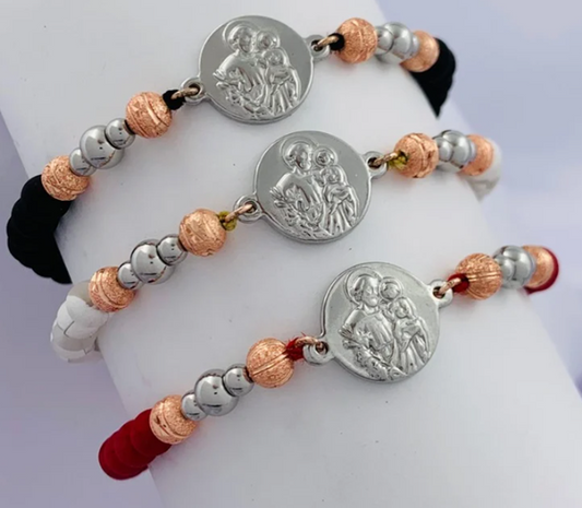 PULSERA NEOPRENO RODIO MEDALLA SAN JOSE