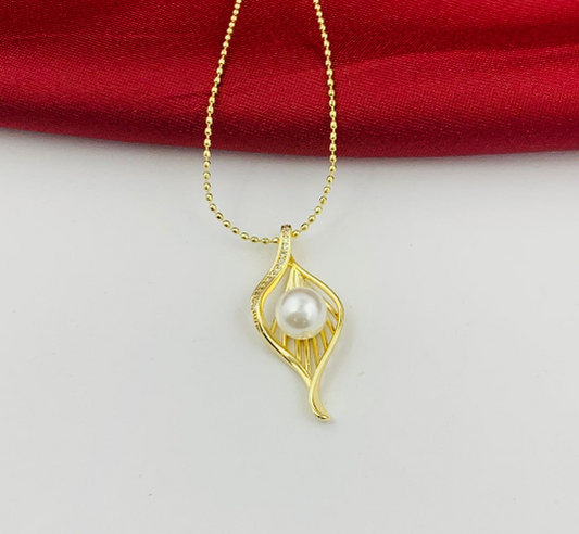 DUO RODIO PERLA DORADO GOTA