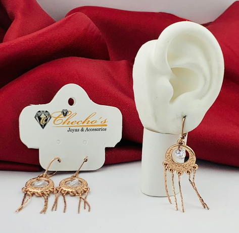 ARETE COVER GOLD COLGANTE HILOS COLGANTES PERLA