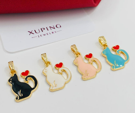 DIJE RODIO GATO COLORES