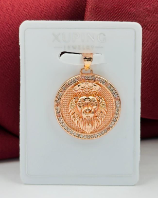 DIJE RODIO LEON CIRCON BLANCO ROSA