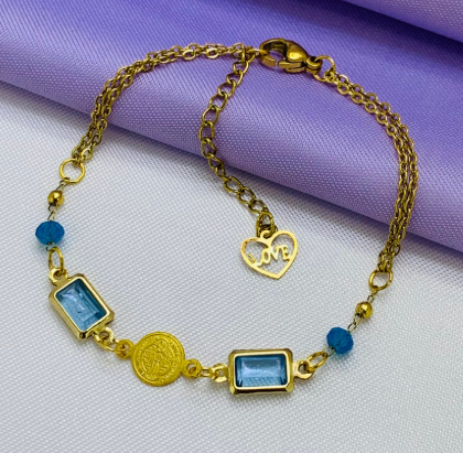 PULSERA ACERO INOXIDABLE MEDALLA