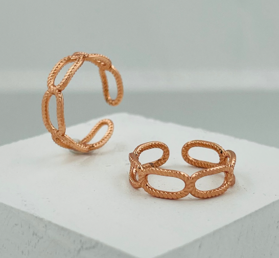 ANILLO ACERO INOXIDABLE ROSA