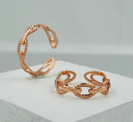 ANILLO ACERO INOXIDABLE ROSA