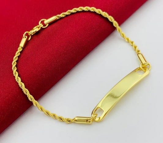 PULSERA RODIO PLACA LASO