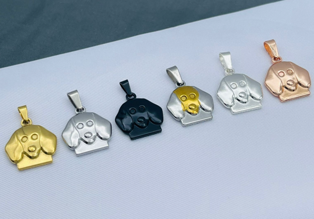 PLACA ACERO INOXIDABLE PERRITO