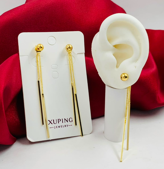 ARETE RODIO COLGANTE 2 RECTANGULOS DORADO BALIN