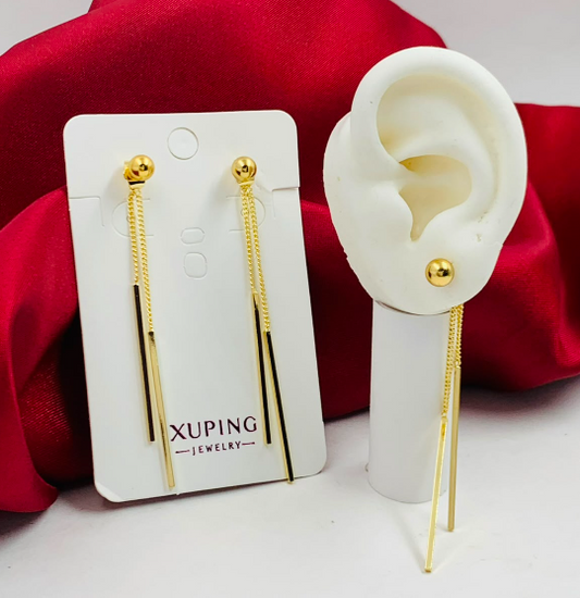ARETE RODIO COLGANTE 2 RECTANGULOS DORADO BALIN